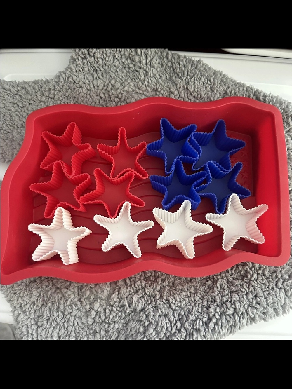 Silicone American Flag Mold with 12 star silicone molds